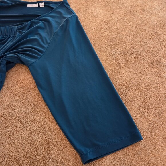 Susan Graver Liquid Knit Pullover Tunic Top Size 3X Pleated Neck Forest Green - Picture 5 of 9